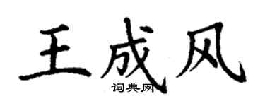 丁謙王成風楷書個性簽名怎么寫