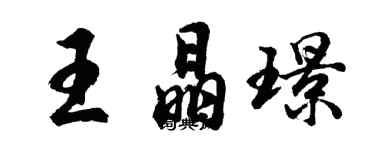 胡問遂王晶璟行書個性簽名怎么寫