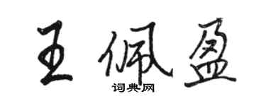 駱恆光王佩盈行書個性簽名怎么寫