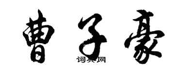 胡問遂曹子豪行書個性簽名怎么寫