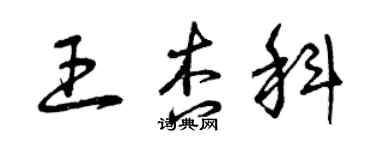 曾慶福王杏科草書個性簽名怎么寫