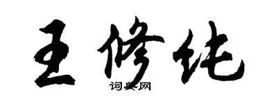 胡問遂王修純行書個性簽名怎么寫