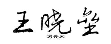 曾慶福王曉壘行書個性簽名怎么寫