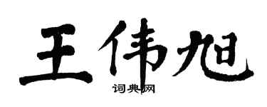 翁闓運王偉旭楷書個性簽名怎么寫