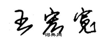 朱錫榮王宏寬草書個性簽名怎么寫