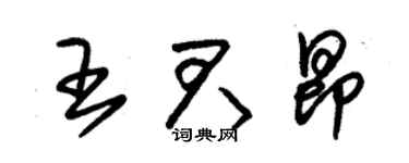 朱錫榮王君昂草書個性簽名怎么寫