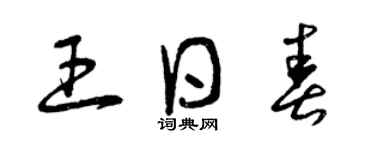 曾慶福王日春草書個性簽名怎么寫