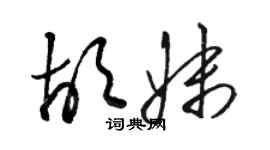 駱恆光胡妹草書個性簽名怎么寫