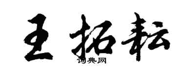 胡問遂王拓耘行書個性簽名怎么寫