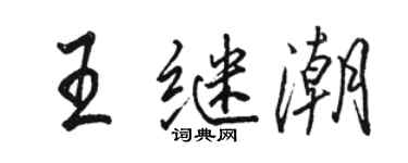 駱恆光王繼潮行書個性簽名怎么寫