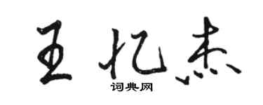 駱恆光王憶傑行書個性簽名怎么寫