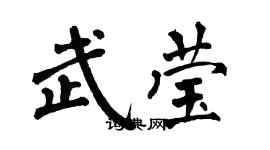 翁闓運武瑩楷書個性簽名怎么寫