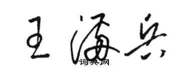 駱恆光王滿兵草書個性簽名怎么寫