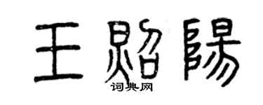 曾慶福王照陽篆書個性簽名怎么寫