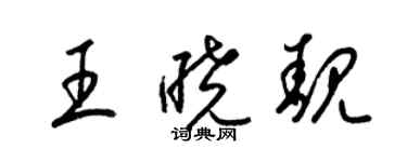 梁錦英王曉靚草書個性簽名怎么寫