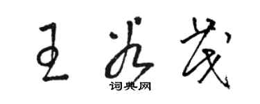 駱恆光王谷茂草書個性簽名怎么寫