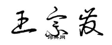 曾慶福王宗發草書個性簽名怎么寫