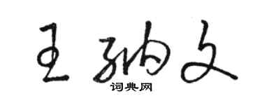 駱恆光王納文草書個性簽名怎么寫