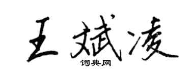 王正良王斌凌行書個性簽名怎么寫