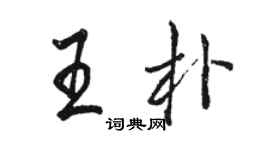駱恆光王朴行書個性簽名怎么寫