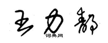 朱錫榮王力靜草書個性簽名怎么寫