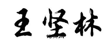 胡問遂王堅林行書個性簽名怎么寫