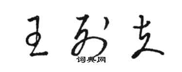 駱恆光王列夫草書個性簽名怎么寫