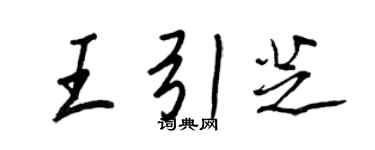 王正良王引芝行書個性簽名怎么寫