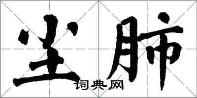 翁闓運塵肺楷書怎么寫