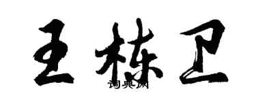 胡問遂王棟衛行書個性簽名怎么寫