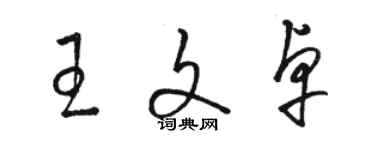 駱恆光王文卓草書個性簽名怎么寫