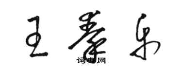 駱恆光王秦樂草書個性簽名怎么寫