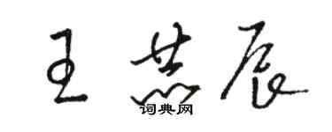 駱恆光王赫辰草書個性簽名怎么寫