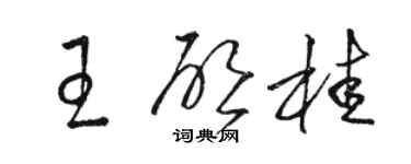 駱恆光王啟桂草書個性簽名怎么寫