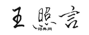 駱恆光王照言行書個性簽名怎么寫