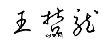 梁錦英王哲龍草書個性簽名怎么寫