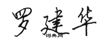 駱恆光羅建華行書個性簽名怎么寫