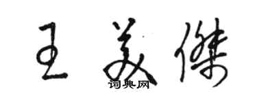 駱恆光王美傑草書個性簽名怎么寫