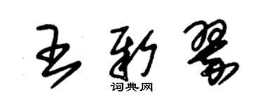 朱錫榮王新翠草書個性簽名怎么寫