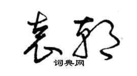 曾慶福袁朝草書個性簽名怎么寫