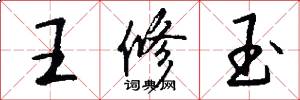 王修玉怎么寫好看