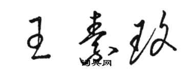 駱恆光王素玫草書個性簽名怎么寫