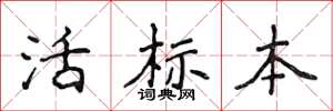 侯登峰活標本楷書怎么寫