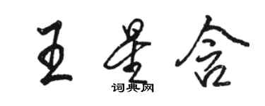 駱恆光王星含行書個性簽名怎么寫