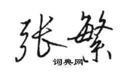 駱恆光張繁行書個性簽名怎么寫