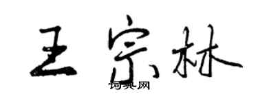 曾慶福王宗林行書個性簽名怎么寫