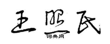 曾慶福王照民草書個性簽名怎么寫