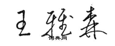 駱恆光王雅森草書個性簽名怎么寫