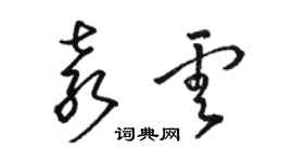 駱恆光袁雲草書個性簽名怎么寫