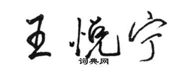 駱恆光王悅寧行書個性簽名怎么寫